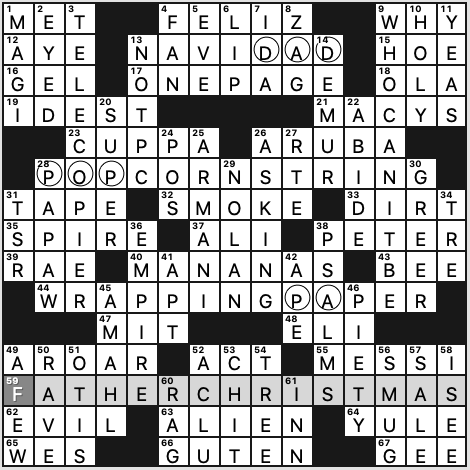 Tuesday, December 22, 2020  Diary of a Crossword Fiend